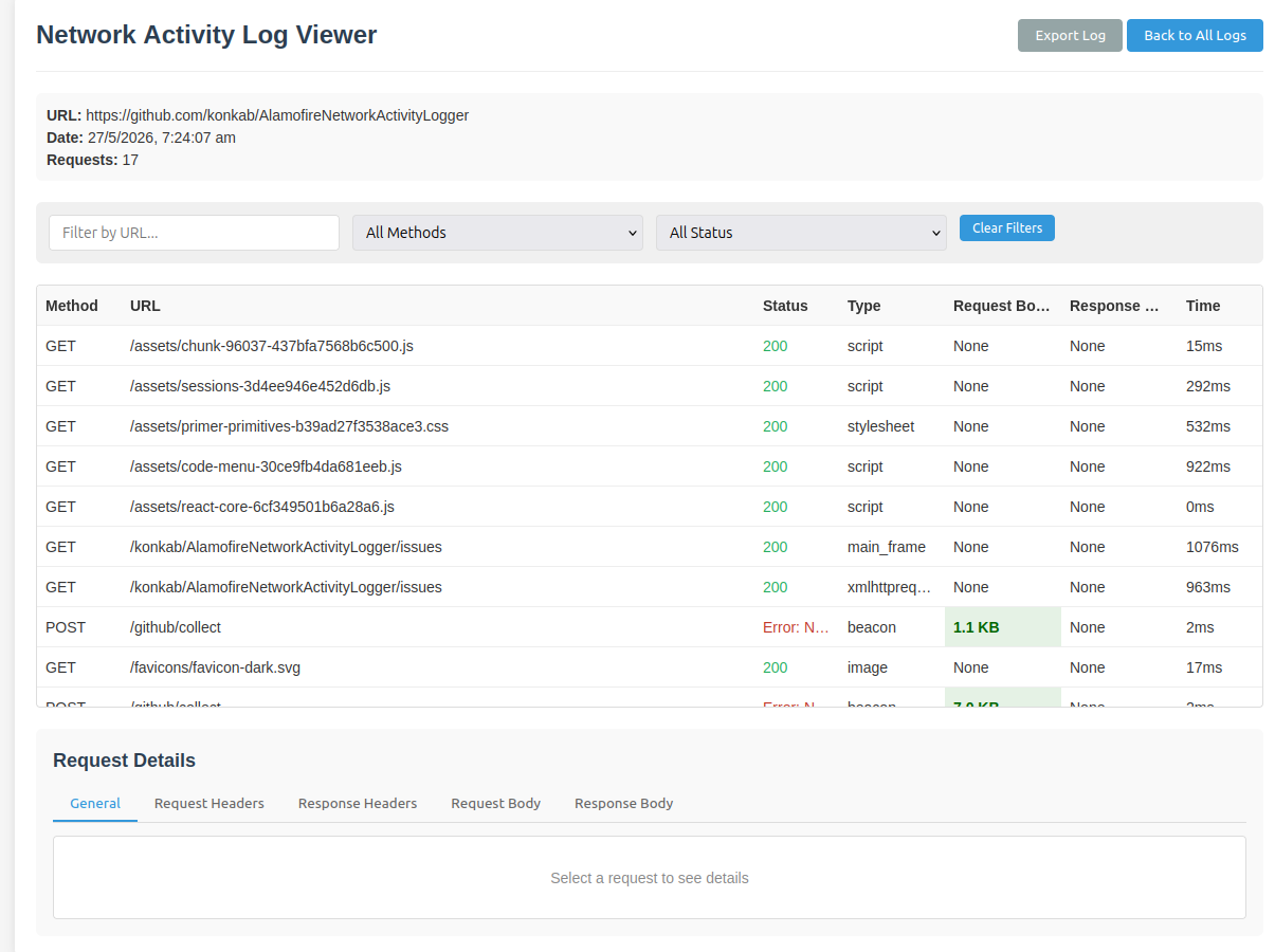 network-activity-logger result